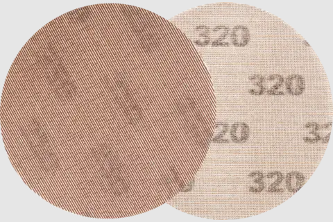 Velcro-backed abrasive discs net